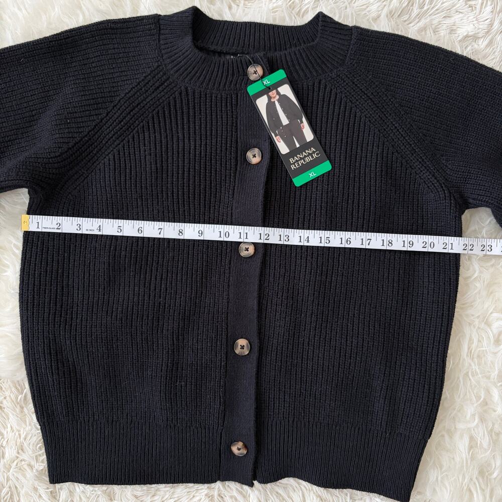 NWT Banana Republic Black Button Front Cardigan, size XL - Picture 8 of 10